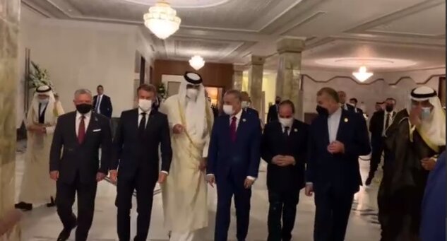 گفت‌وگوی امیرعبداللهیان با رئیس‌جمهور مصر در حاشیه نشست بغداد/عکس یادگاری سران هیات‌ها