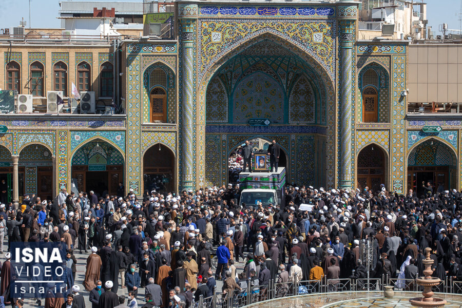 ویدئو / مراسم تشییع پیکر آیت‌الله علوی گرگانی در قم